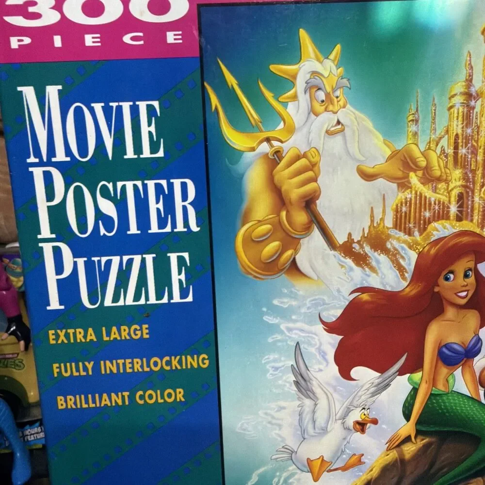 Vintage Disney Little Mermaid Banned Cover 300 Pc Puzzle New Sealed Golden 2x3!